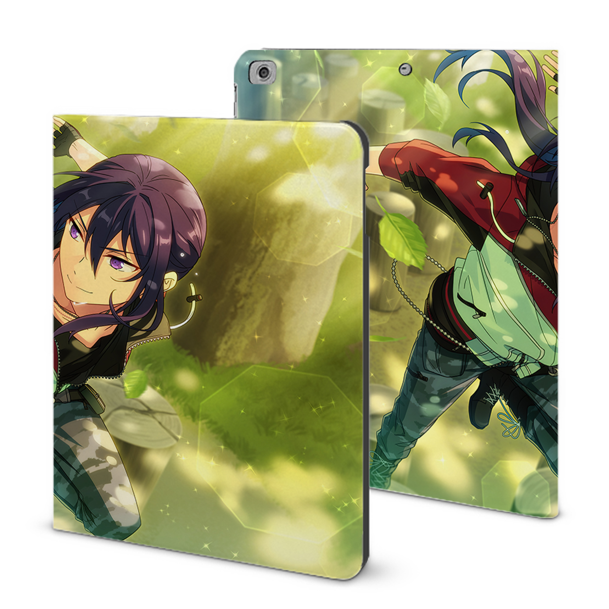 （画像用） あんさんぶるスターズ! Ensemble Stars IPad ケース ブック型 PUレザー TPU 耐衝撃 軽量 薄型 ペン収納なし 全面保護 IPad 各モデル対応